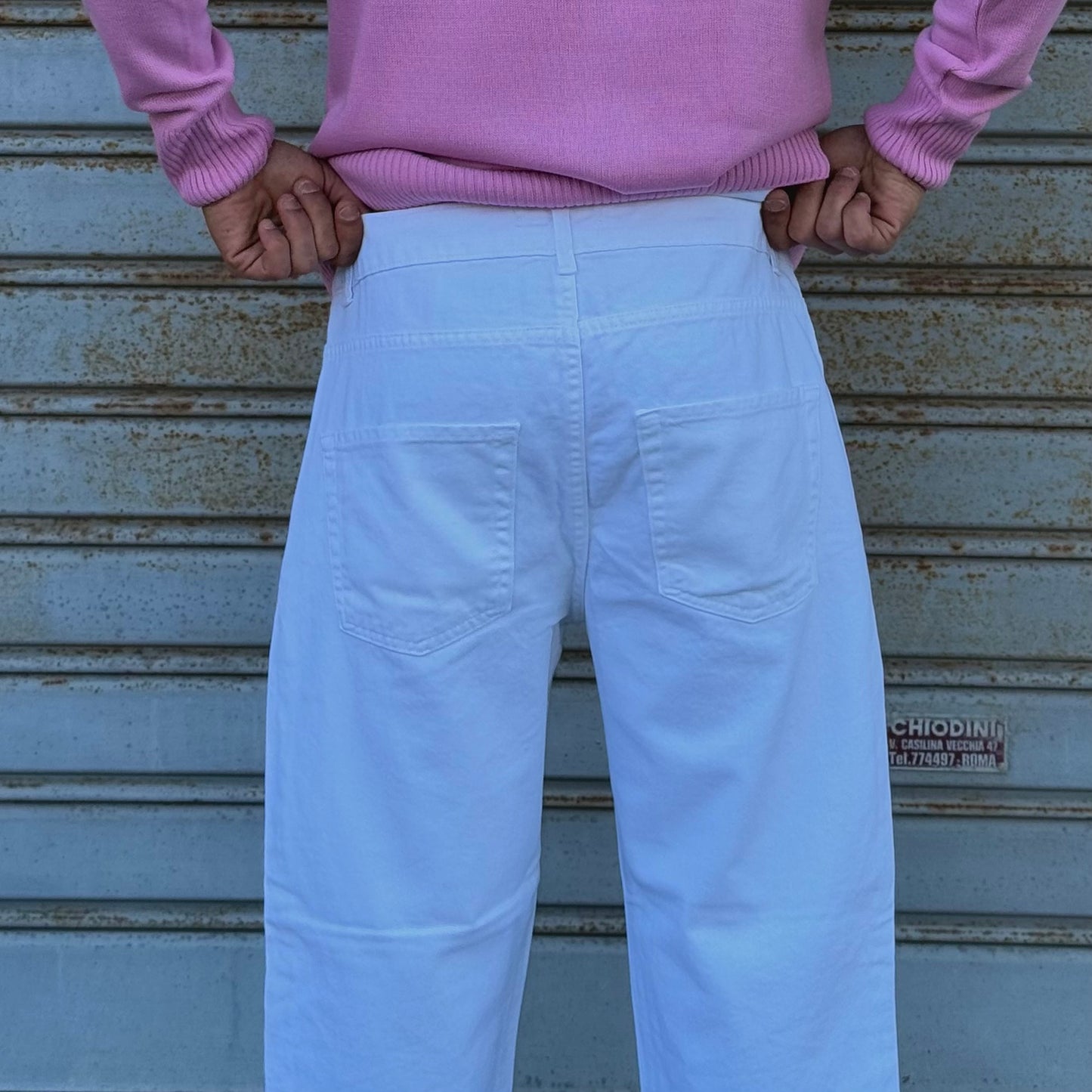 Jeans Wide Leg White