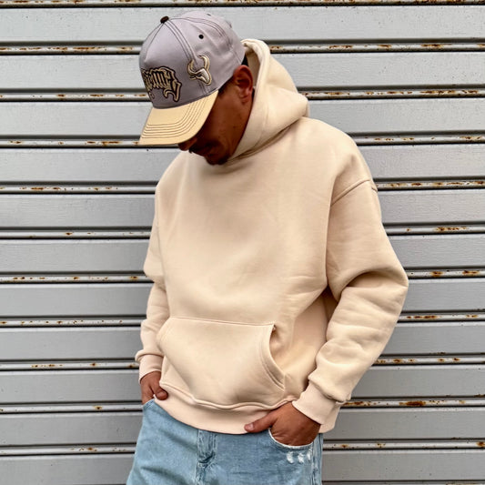 Hoodie oversize beige