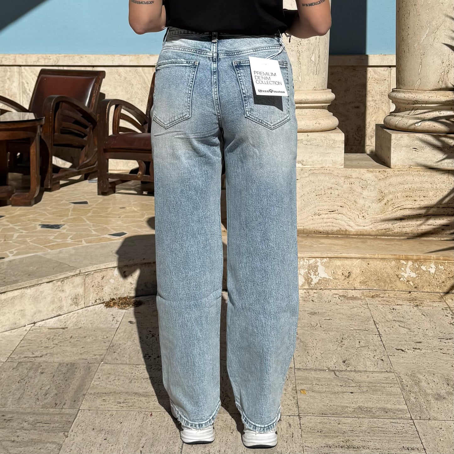 Jeans Relaxed Fit Vita Alta