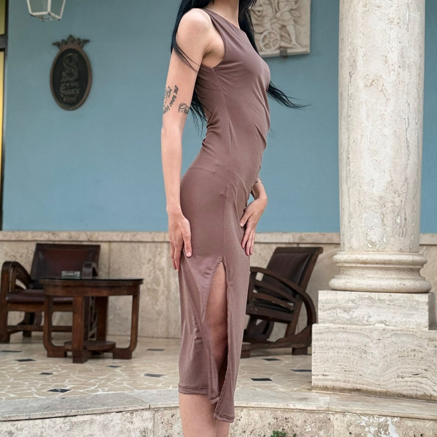 Dress Midi draped