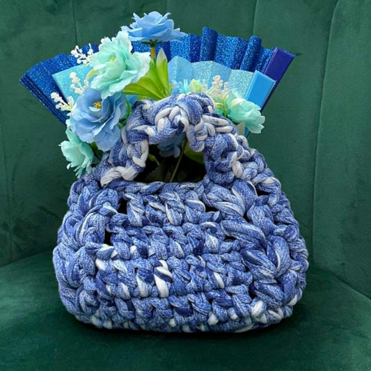Borsa Artigianale Uncinetto "Onda Marina"