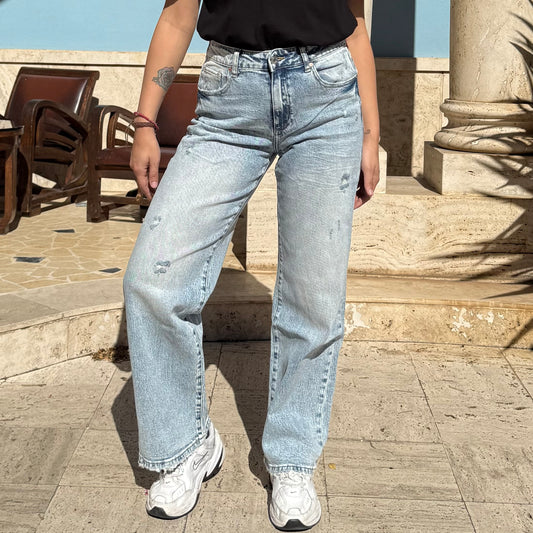 Jeans Relaxed Fit Vita Alta