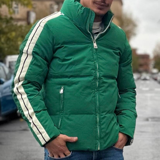 Piumino Green Stripes