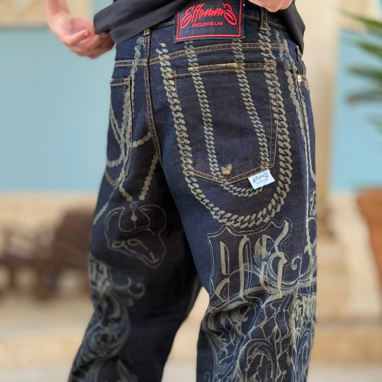 Denim Baggy Chain